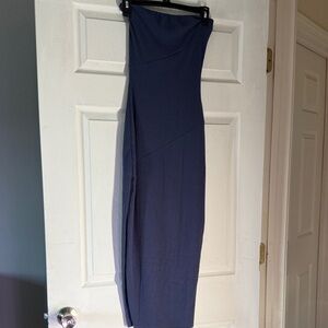 NWOT Windsor Navy Strapless Ribbed Dress